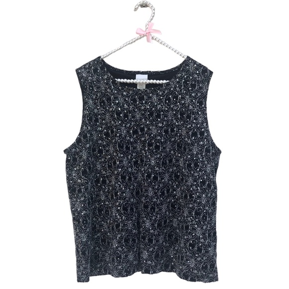 Studio C Sparkly Tank Top size 14 - Picture 2 of 8